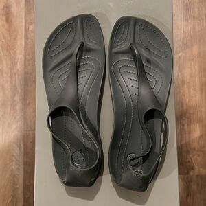 Black Crocs Sexi Flip Slingback Sandals | Size 9 | Lightweight & Waterproof